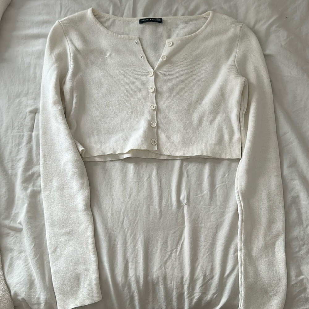 John Galt White Athelia Cardigan
